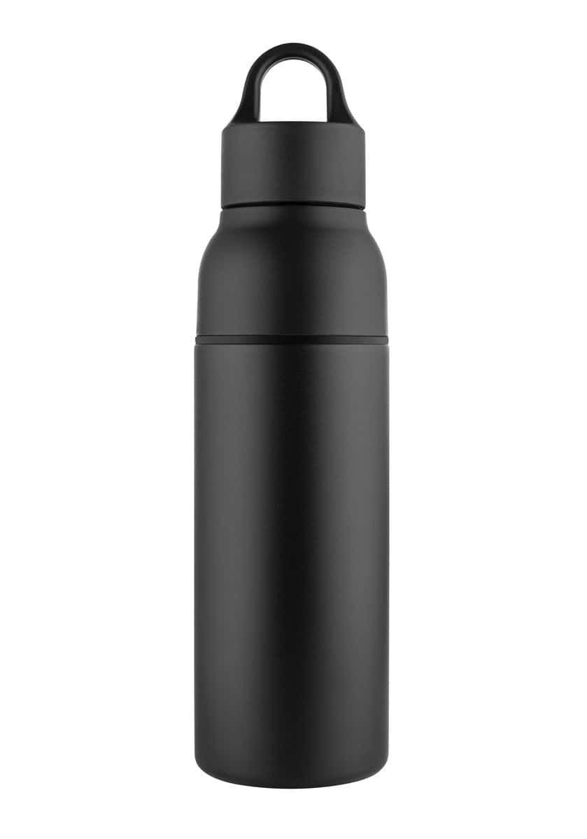 Metmaxx® "OneTouch&Go" thermosfles, zwart/ring zwart